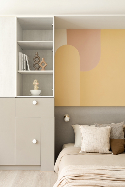 兒童房設計，粉色與拱形牆面營造溫柔安心的成長空間